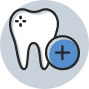 Sparkling tooth icon