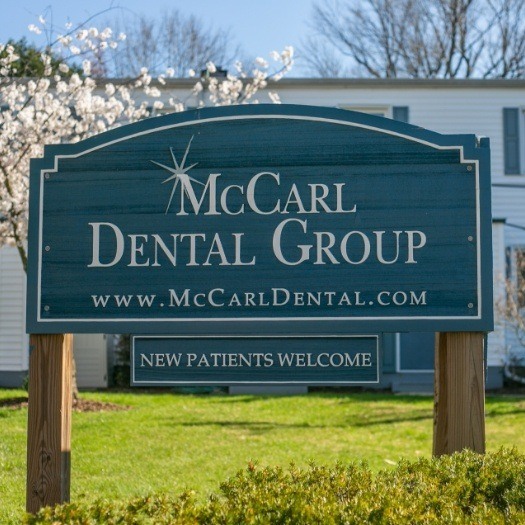 McCarl Dental Group P C sign outside of Greenbelt dental office