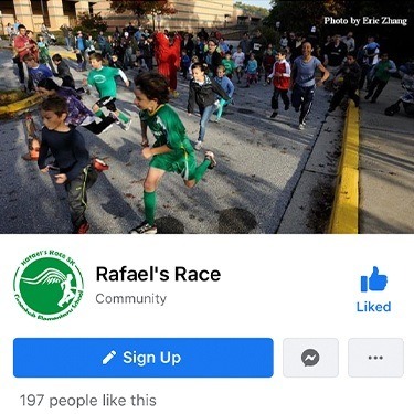 Participants at starting line of Rafael’s Race