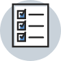 Paper with checklist icon