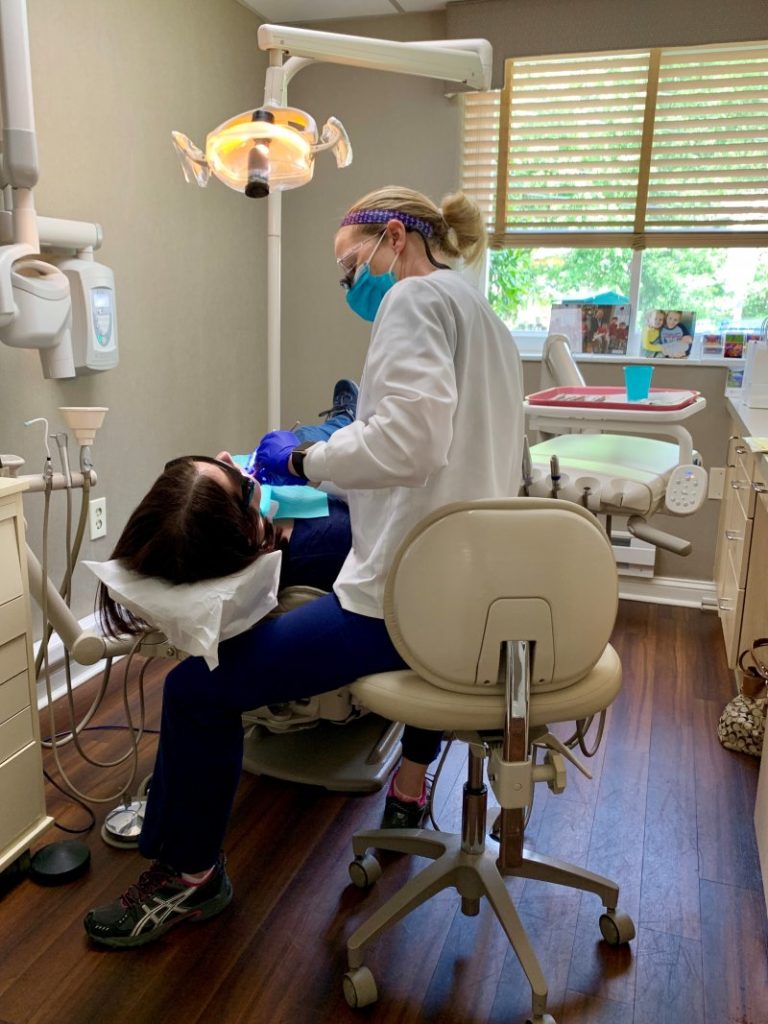 patient undergoing dental checkup